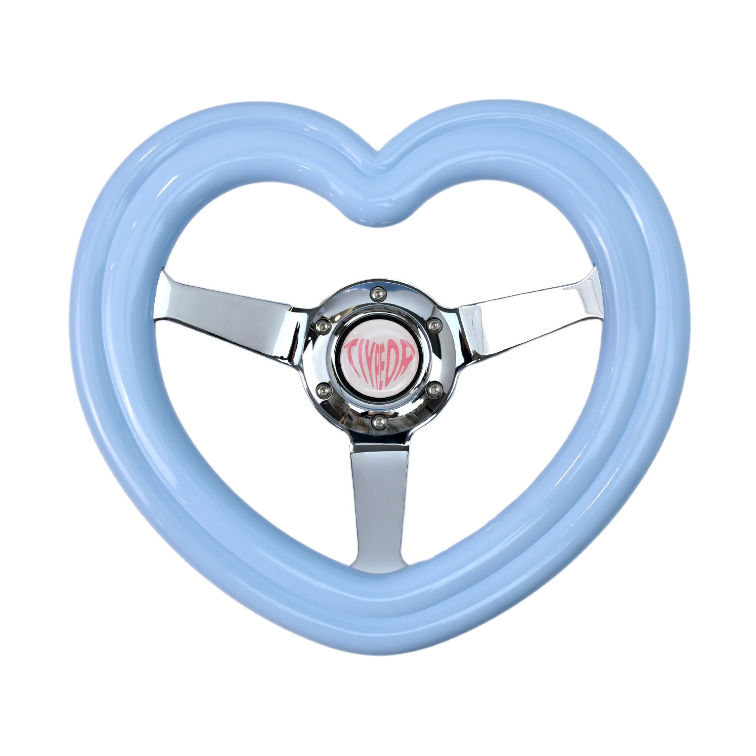 TIYPEOR Blue 320mm High Quality Jdm Fashion Design Heart Car Steering Wheel