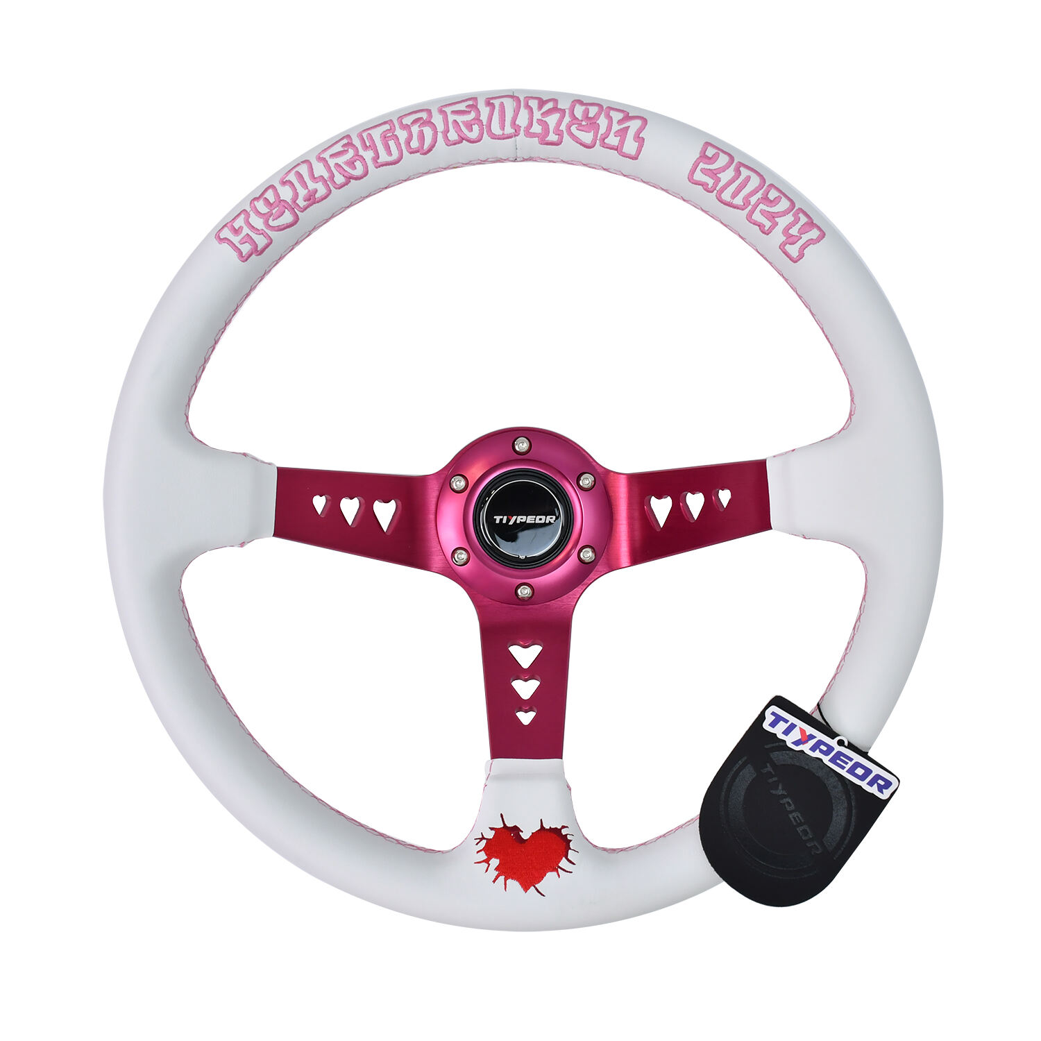TIYPEOR Universal Customized Logo Ultra Fine Fiber Deep Plate Heart Support Customized Modification Steel Wheel