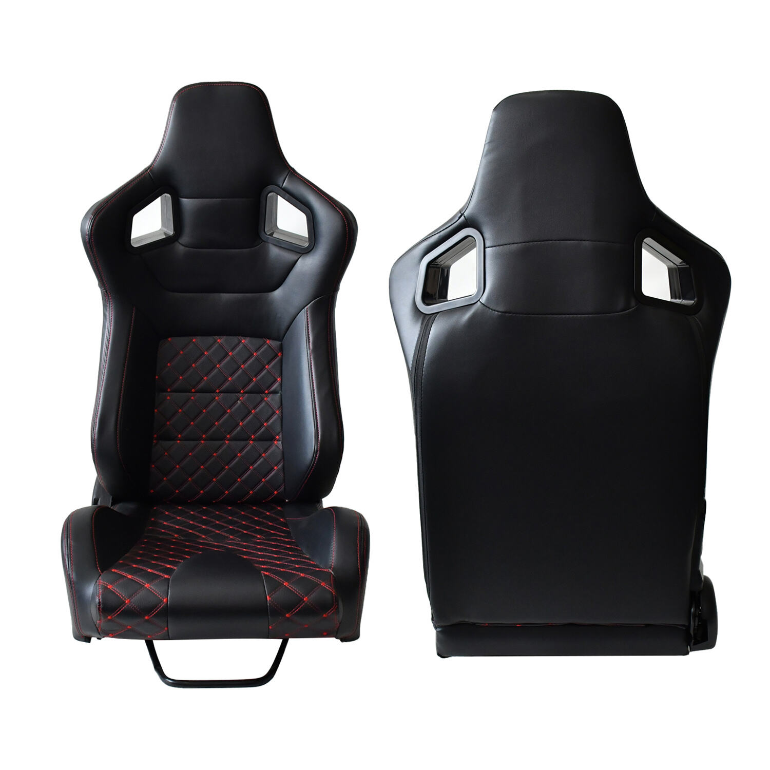 TIYPEOR Sedili da Corsa per Auto in PVC di Alta Qualità con Accessori Interni Regolabili per Sedili Auto Sportivi