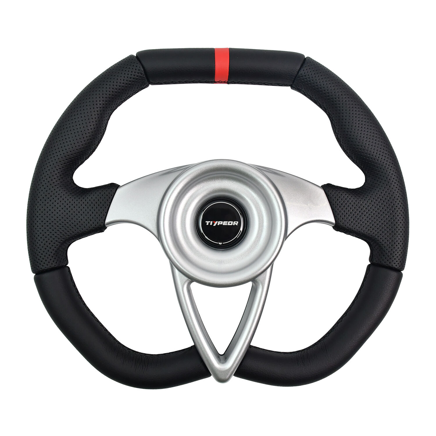 TIYPEOR New Style 14inch/350mm Black High Quality Microfiber Leather Steering Wheel