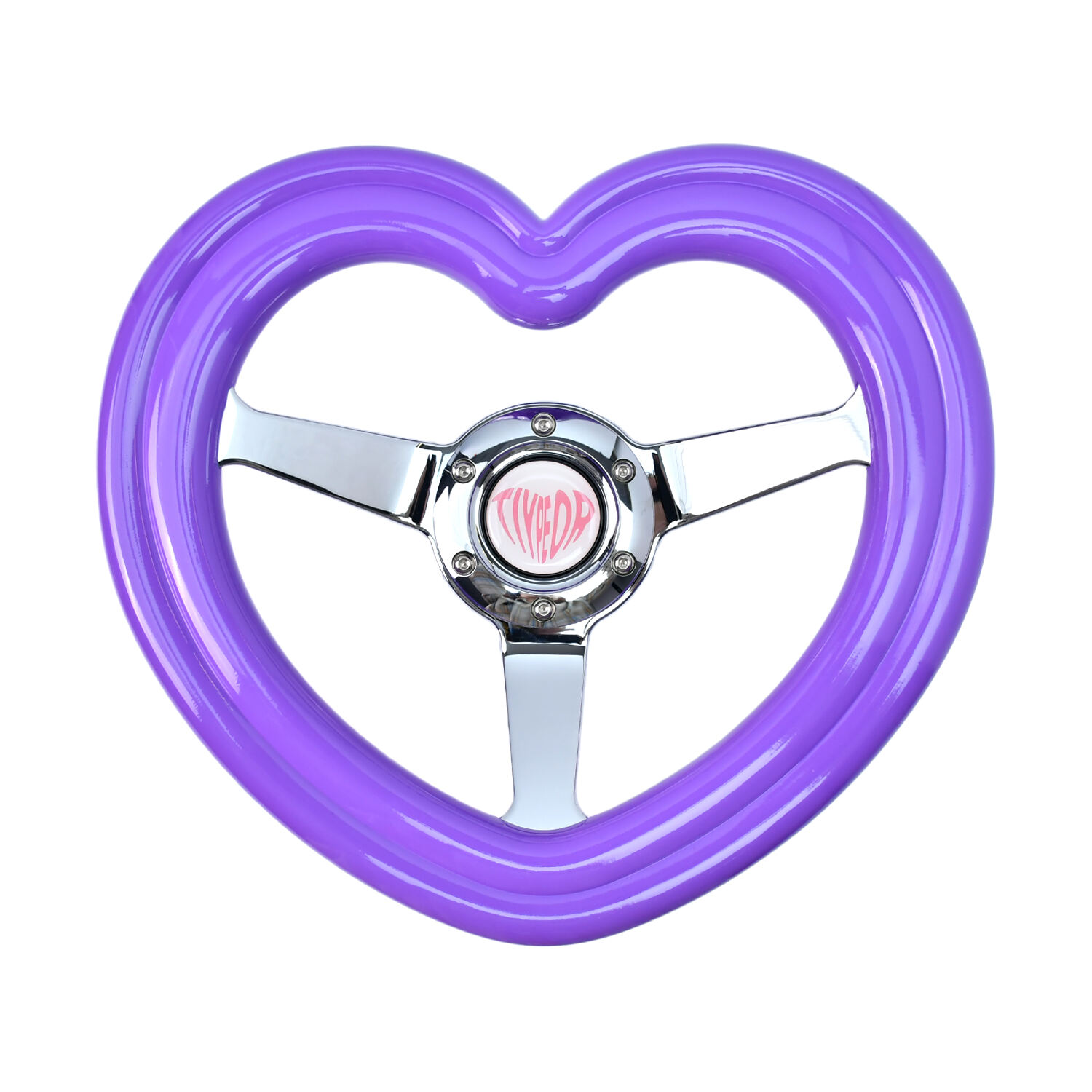 TIYPEOR New 320mm High Quality ABS Sim Sport Racing Purple Heart Steering Wheel