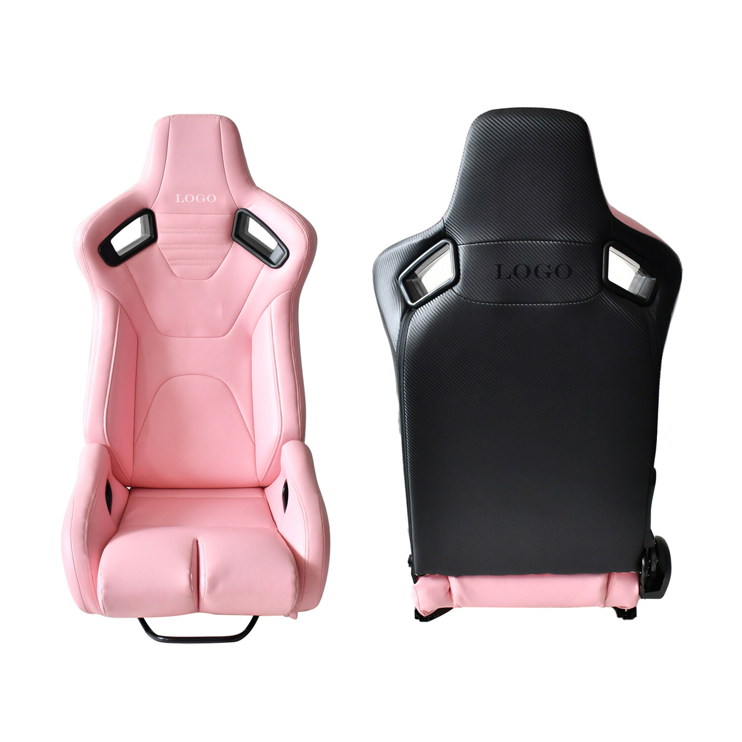 TIYPEOR Bordado Personalizado em Assento de Balde Rosa com Couro PVC para Simulador de Jogo