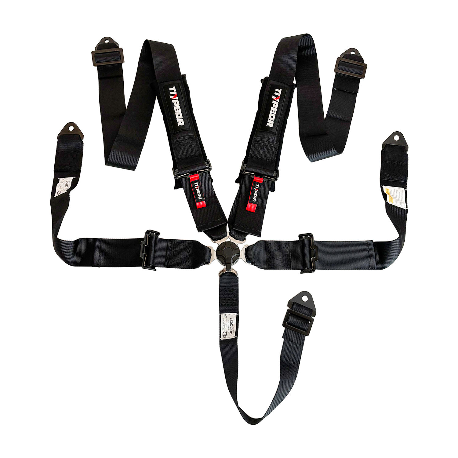 Harnais universel TIYPEOR 5 points pour siège de voiture de course, ceinture de sécurité avec système de verrouillage rapide par came, pour modification de harnais de sécurité
