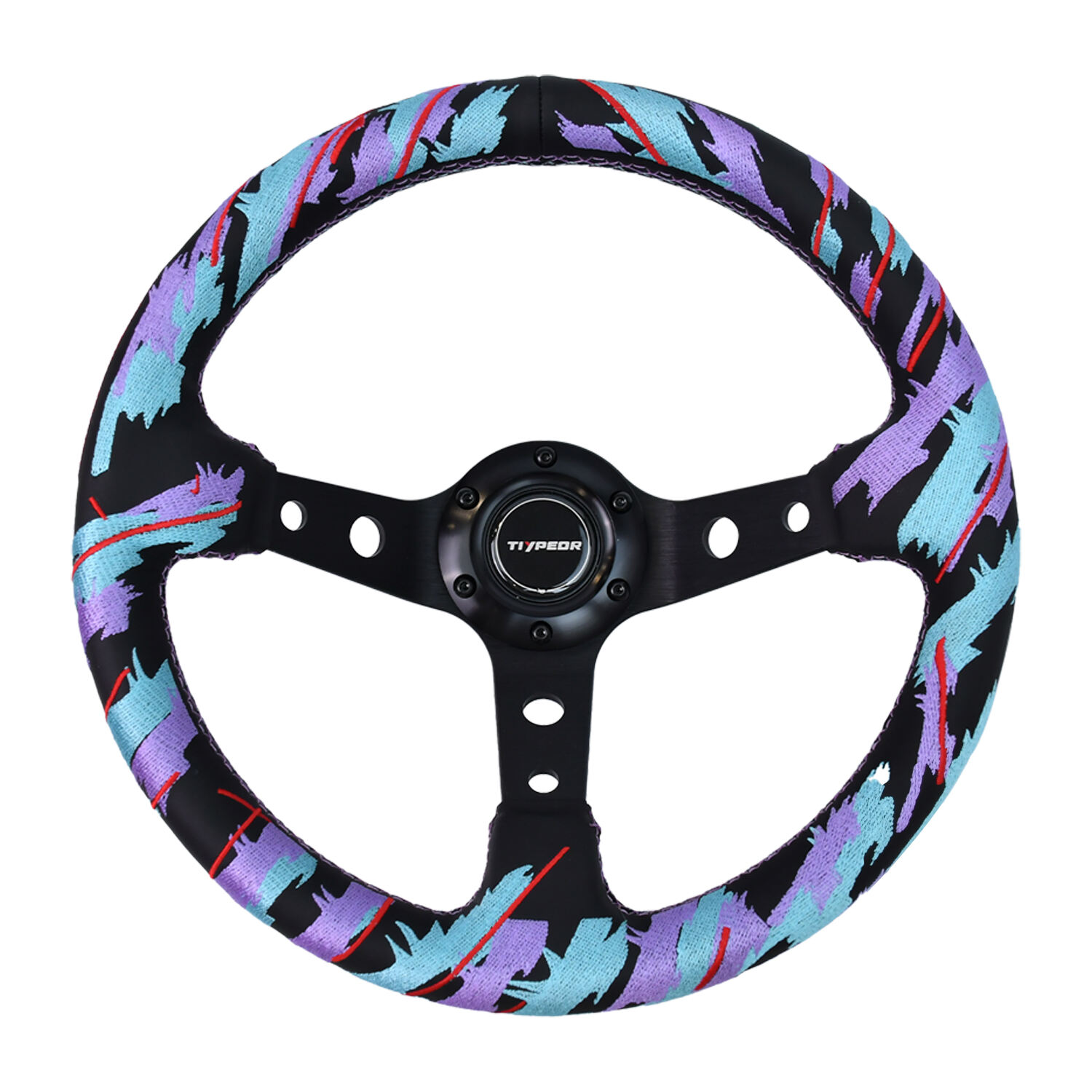 Tiypeor Custom Universal 320mm Deep Dish Sport Racing Car Steering Wheel Drifting