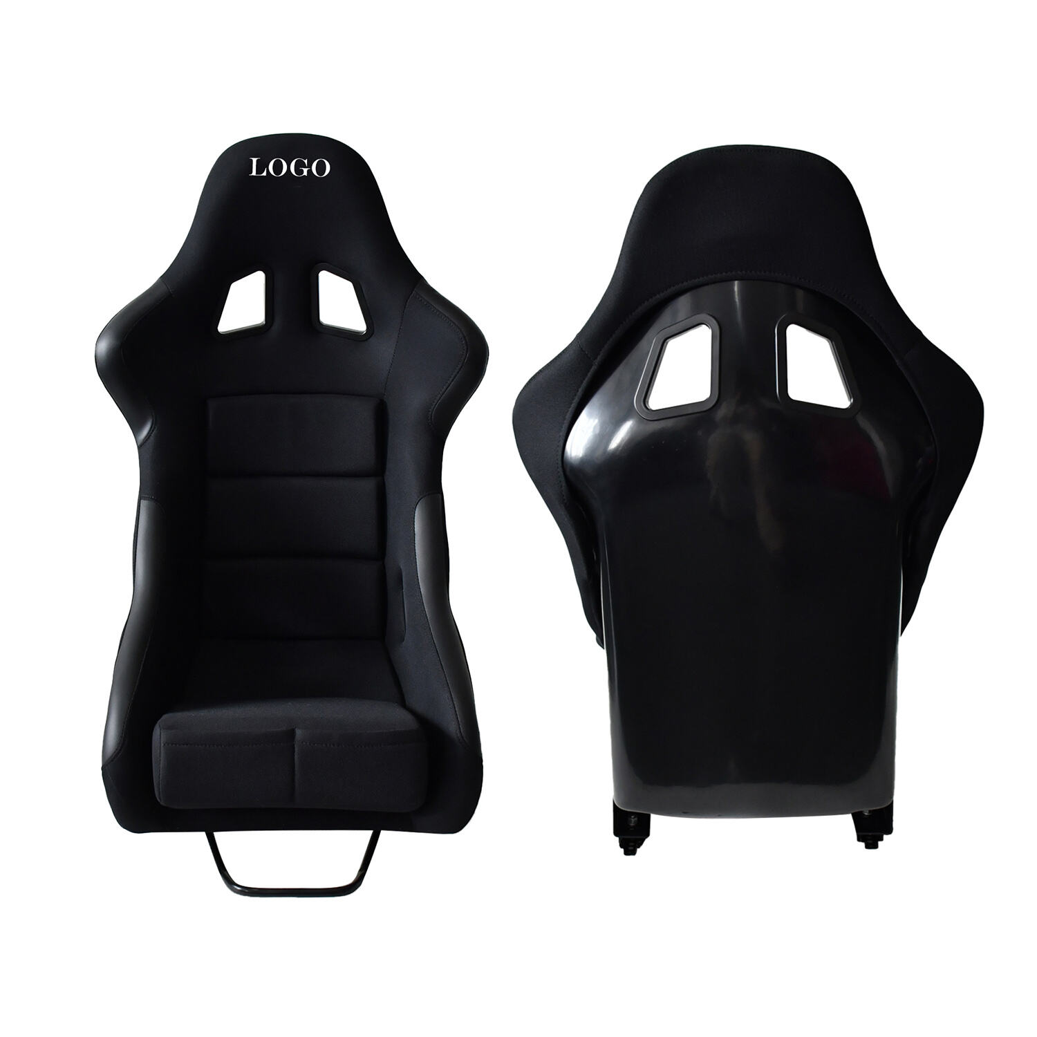 TIYPEOR Haute Qualité 2025 Nouveau Design Cuir Suede Noir Tonneau en Fibre de Verre Confortable avec Logo Personnalisé Siège de Course