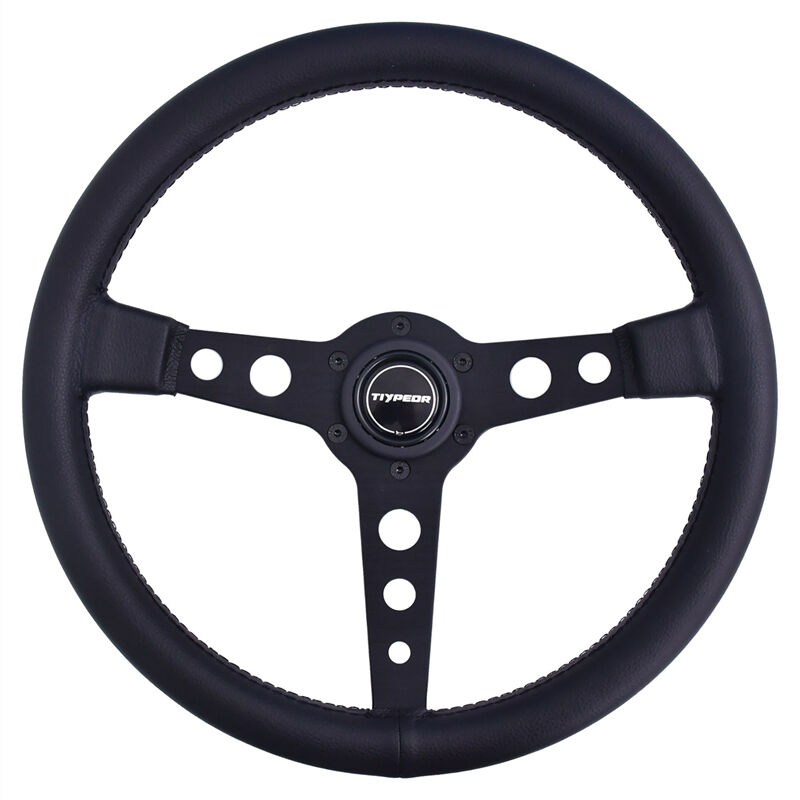 Модифицированное рулевое колесо TIYPEOR для автомобиля, черное из микрофибры, 350 мм/13,78 дюйма (472-13)