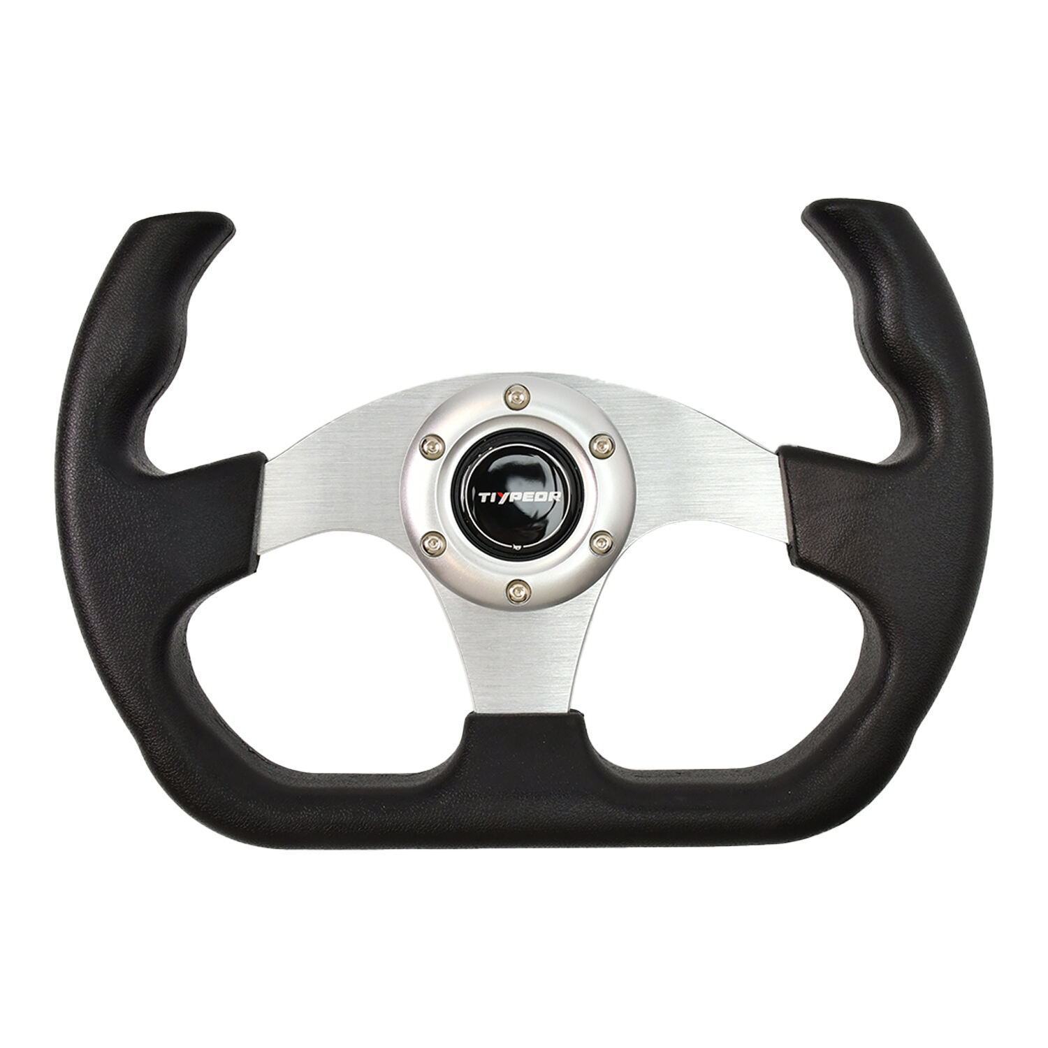 TIYPEOR Universal Estoque PU Branco 330mm PU Cart Modificado Volante para Corrida e Drift