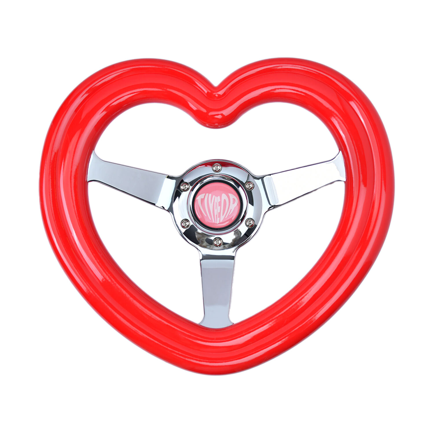 TIYPEOR Red Jdm Fashion Design Heart Car Steering Wheel