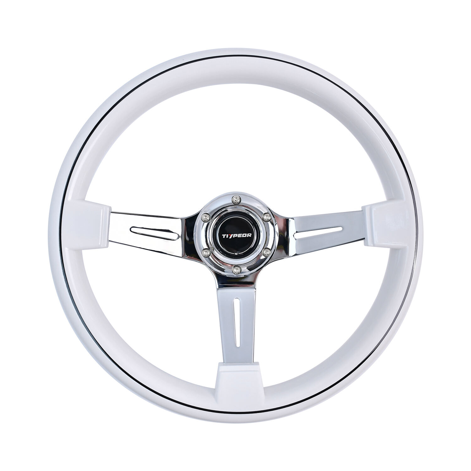 TIYPEOR 345mm/13.58인치 화이트 ABS 변형 차량용 핸들 BMW용