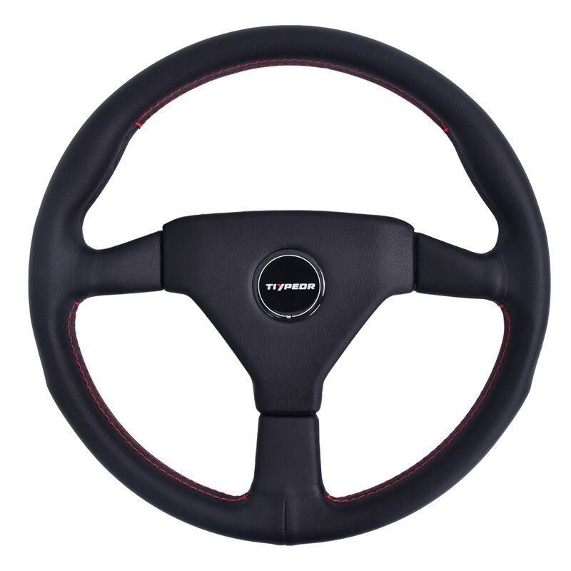 TIYPEOR 분리형 브래킷 커버 마이크로파이버 가죽 스티어링 휠 350mm/13.66인치（473-01）