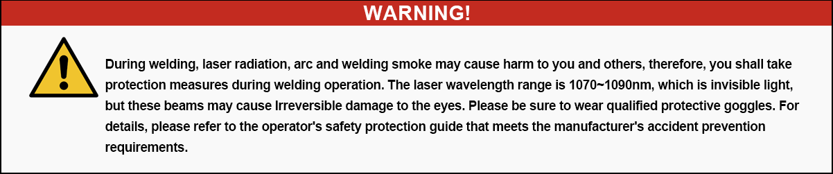 1. Safe use of the handheld laser welding machine