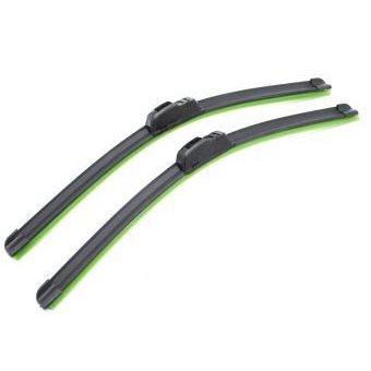 Wiper blade boneless A adhesive iron buckle with green protective cover double support