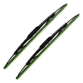 Wiper blade with bone stainless steel and C adhesive thickness of 1MM, with green adhesive strip protective cover and 4 supporting points small skeleton