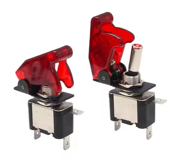 12V 20A Rocker Switch With Transparent Protection Cover  for Racing Car Light Toggle Switch