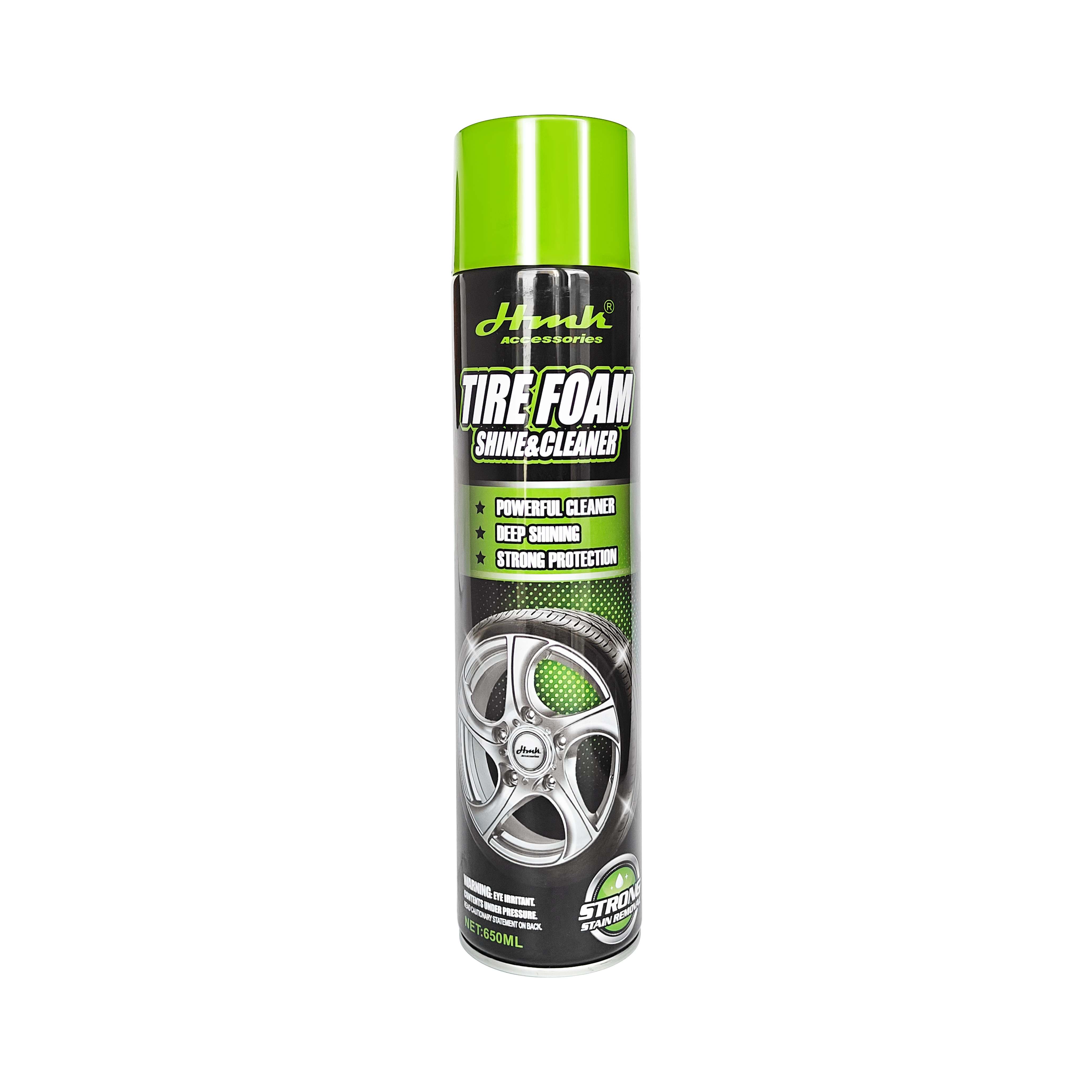 HMK Aerosol Tire Shine Wheel Tyre Foam Cleaner Spray Foaming Tyre Care Cleaner for Car Wheel