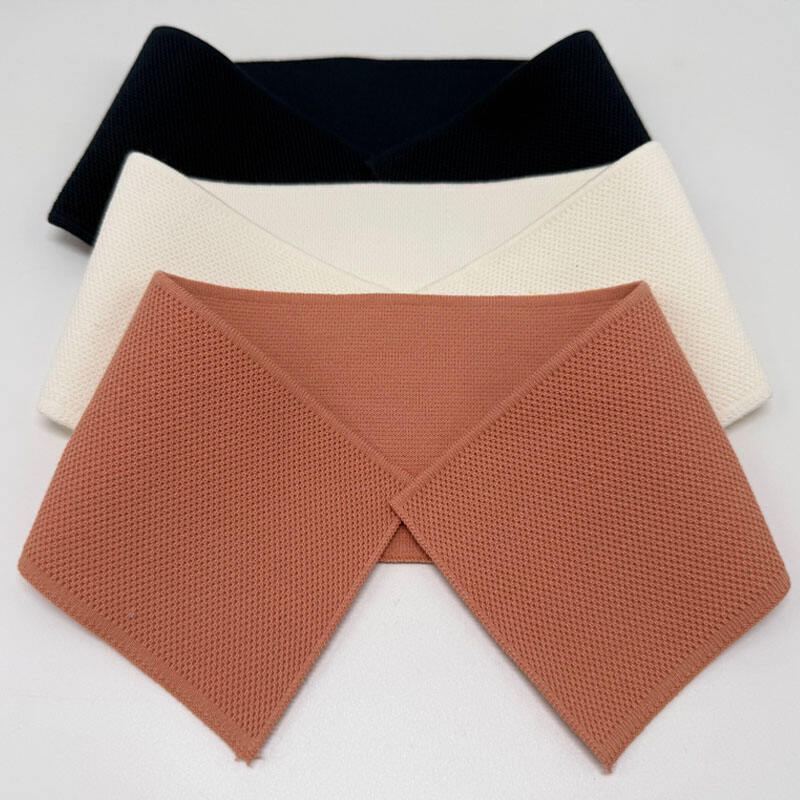 Eco-friendly pineapple flower knitted ribbed collar for POLO shirts