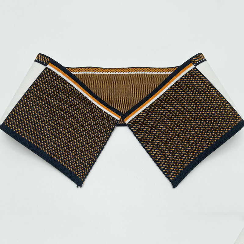 High-end men's POLO shirt with lapel pattern ribbed