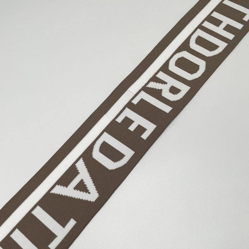 Factory direct supply Imitation nylon jacquard double-sided  waistband  rope ribbing