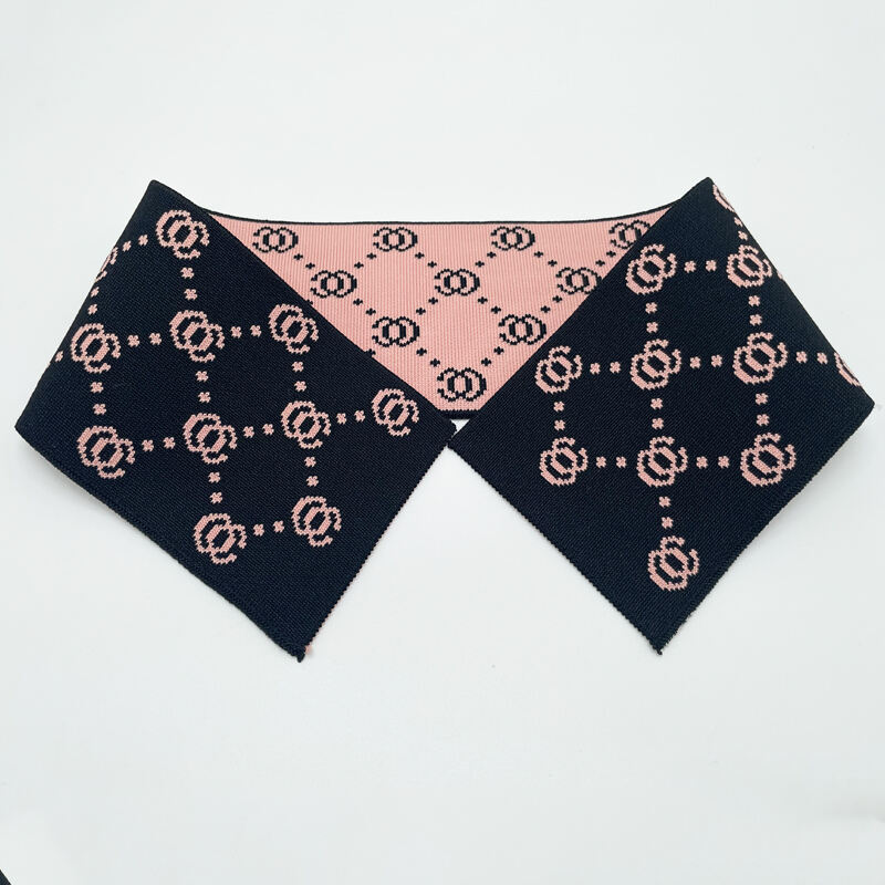 Professional source factory custom High Quality jacquard rib Collar Any pattern can be customized