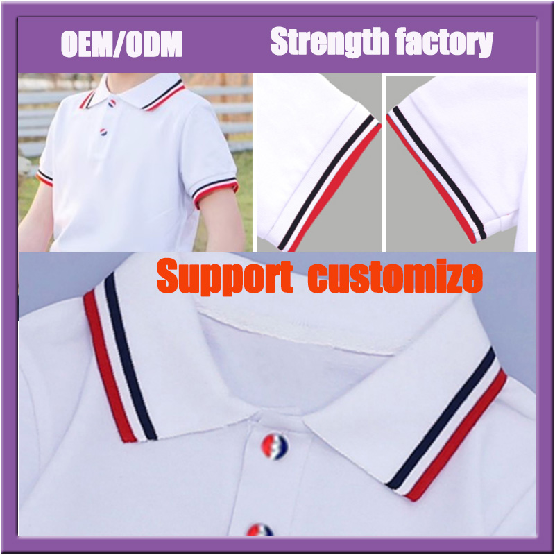 Kustom Leher dan Lengan Polo T-Shirt Penenunan Datar
