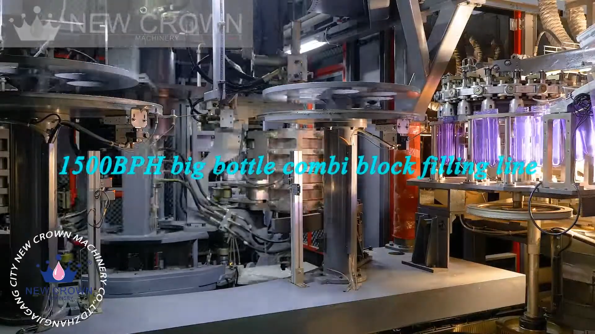 1500BPH 5-10L bottle combi block water filling line