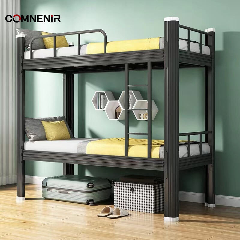 Hot promotion home school apartment dormitory stainless steel metal bunk bed decker metal detachable