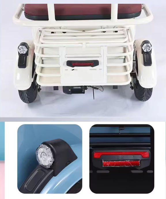 china new fashion sports cheap 4 seater adult passenger electric trike tricycle-7
