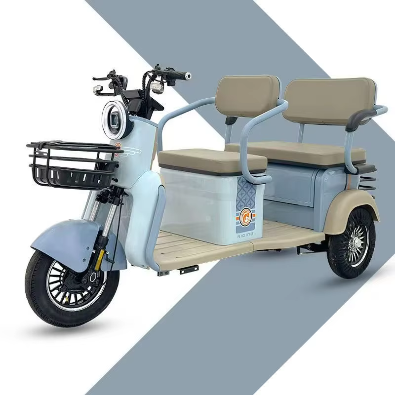 2025 new electric bike tricycle 3 wheeler 650w vintage 3 wheel electric bicycle with basket-9