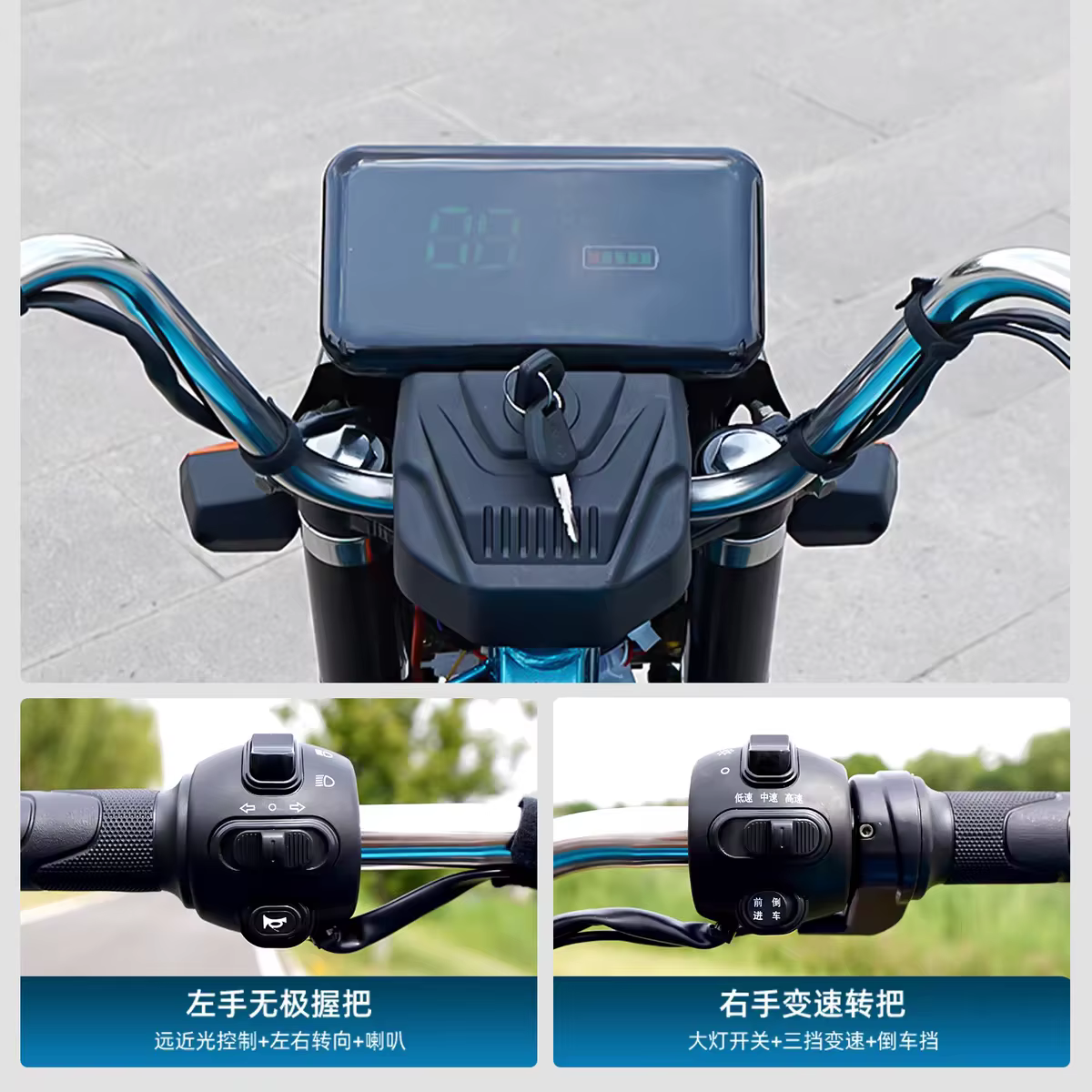 enclosed three wheel cargo motorcycle with driving roomtruck bed length 13m and 15m-11