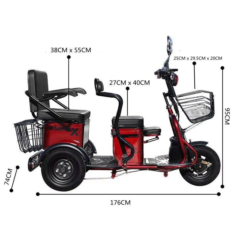 tricycle motorized cargo electric bicycle three wheel electric scooters bike electric tricycle for adults-13