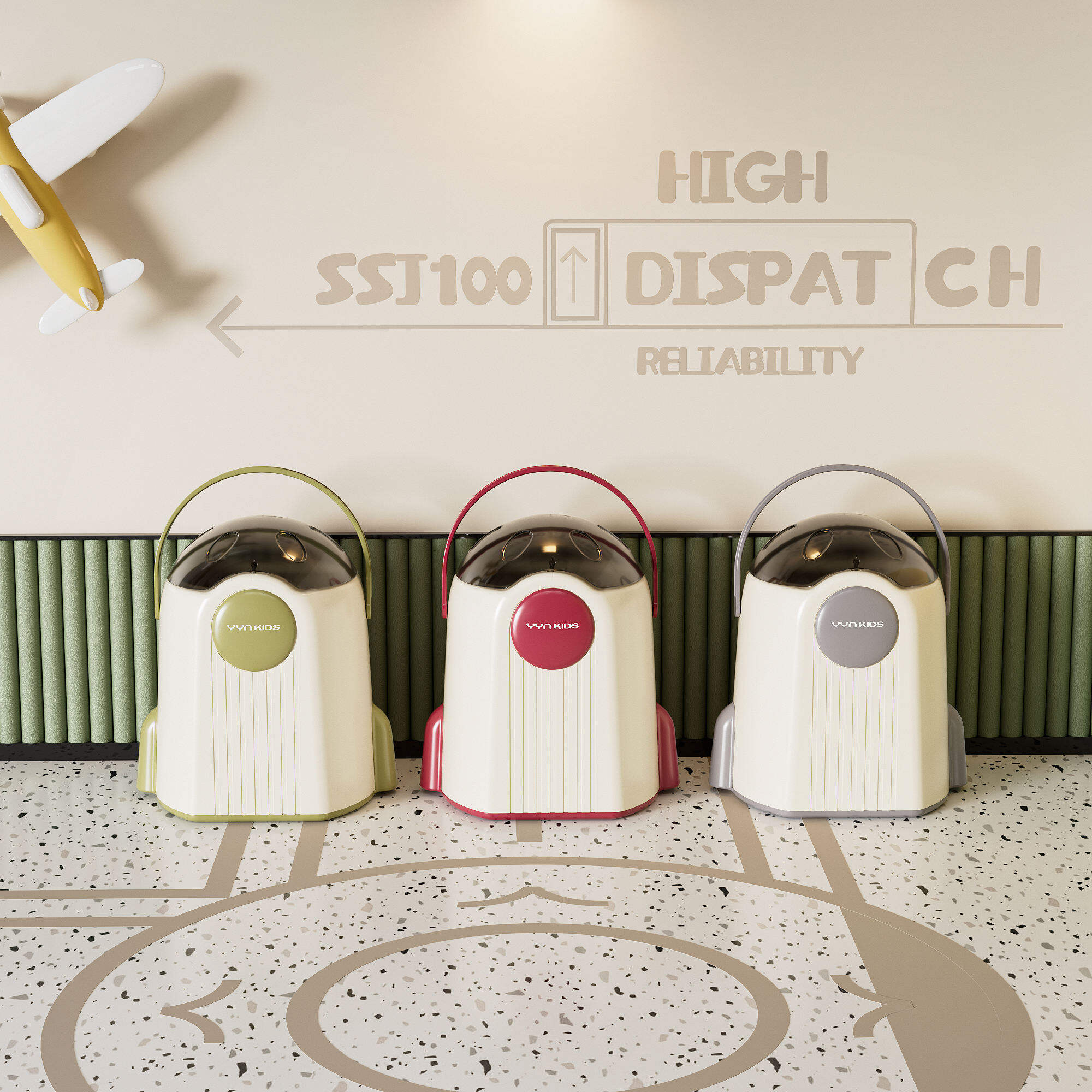 Vintage Kettle-Shaped Trash Can