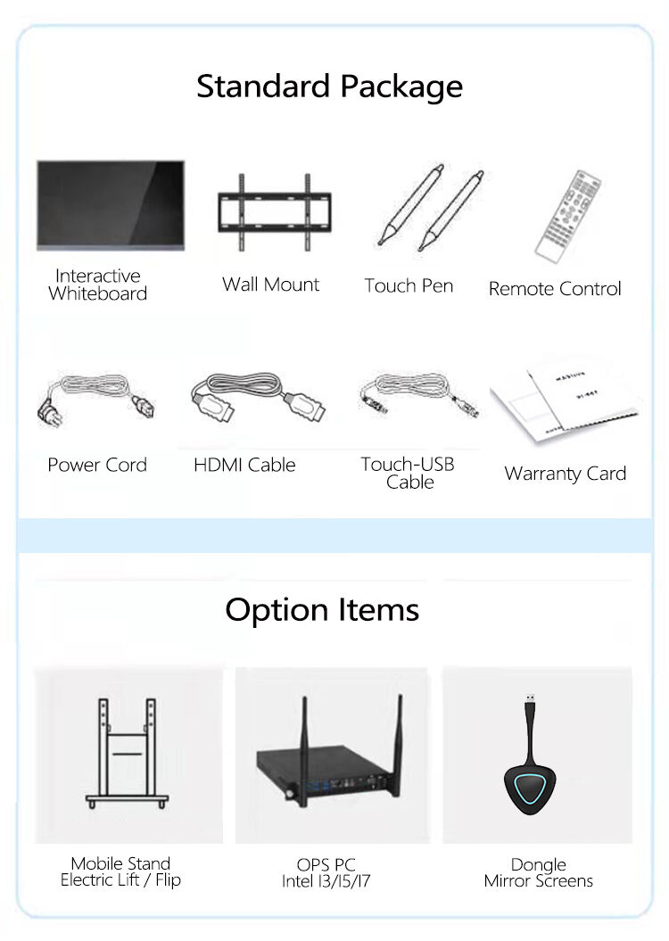 dual os interactive display touch monitor accessories spare parts for school classroom