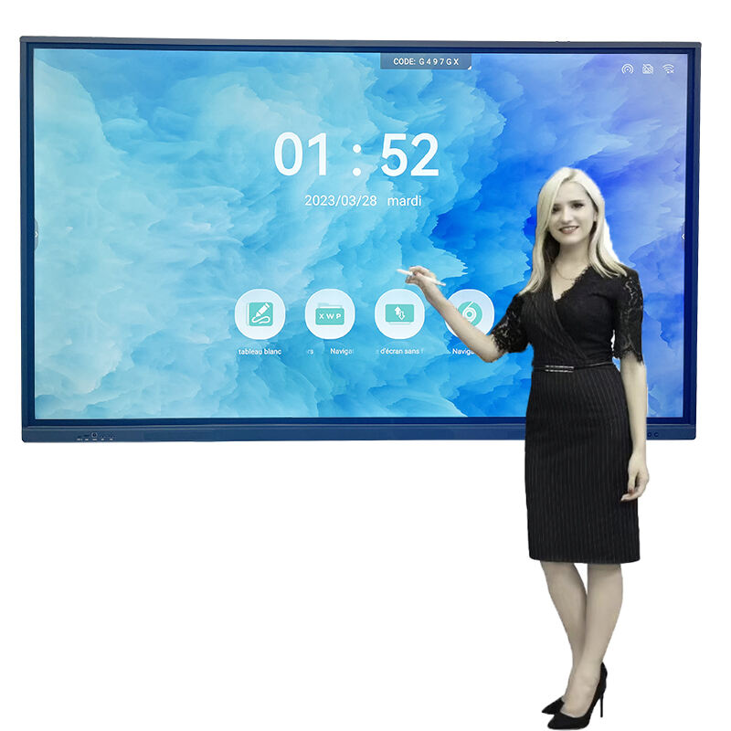 Best Panels Interactive 86inches AI Camera Interactive Flat Panel Display for Education School