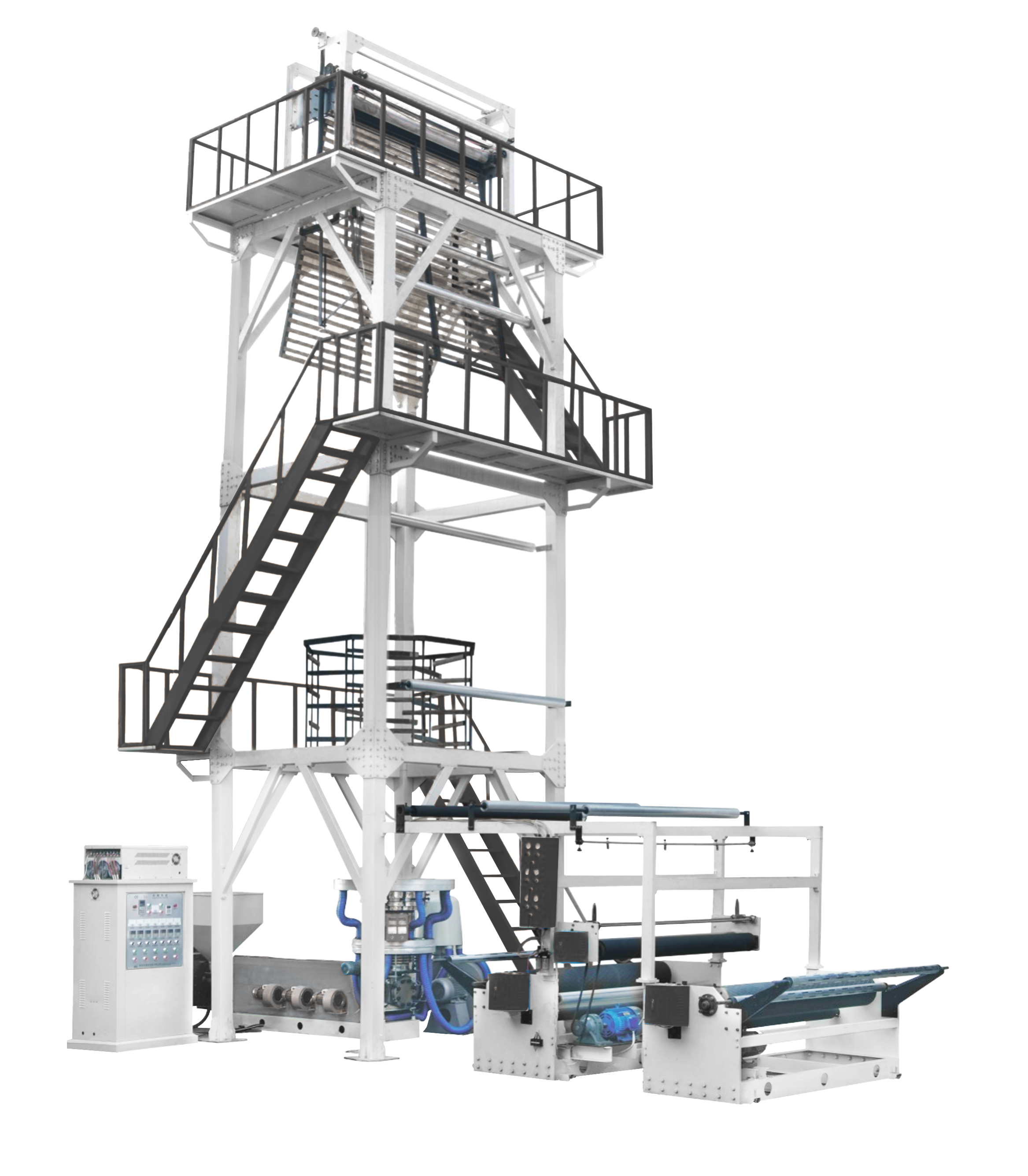 High-Speed MONO HDPE/LDPE PLUS Film Blowing Machine New Condition Plastic Extruder for Processing LDPE & LLDPE