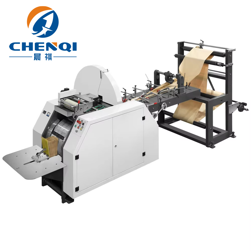 Chenqi JYS High-speed Paper Shopping Bag Making Machine V-shaped Bottom 380V/220V PLC-controlled