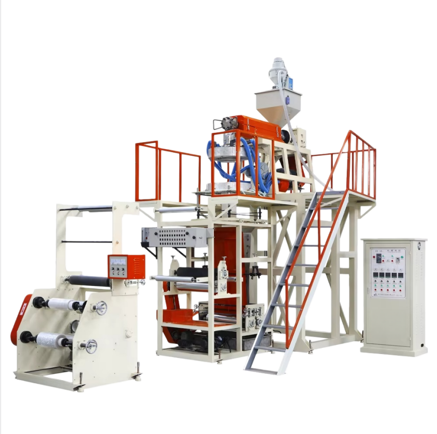 HDPE Single Layer Film Blowing Machine for Transparent Garment Socks Bag Films China Model PP Film Blowing Machine