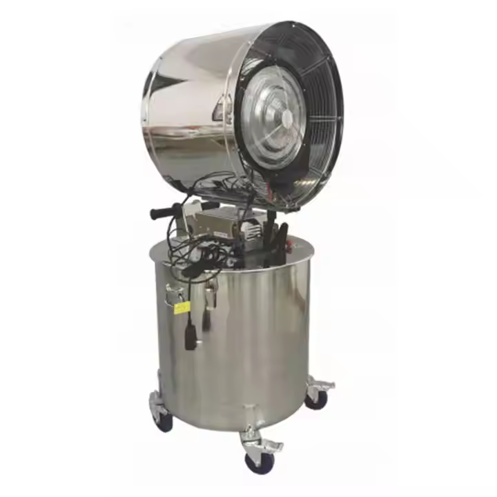Humidificador Atomizador Centrífugo Aspersor Manual de Enfriamiento Pulverización de Polvo Desinfección y Purificación SS para Invernadero Industrial