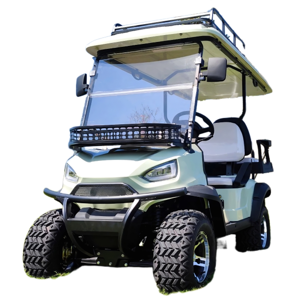 Haute Qualité 4000W 60V Longue Portée Électrique 4 Places Chariot de Golf 14 Pouces Famille 4 Roues en Aluminium 4 Roues Motrices Tout Terrain Sur Mesure Fabriqué en Chine Chariot de Golf Électrique Utilitaire en Vente