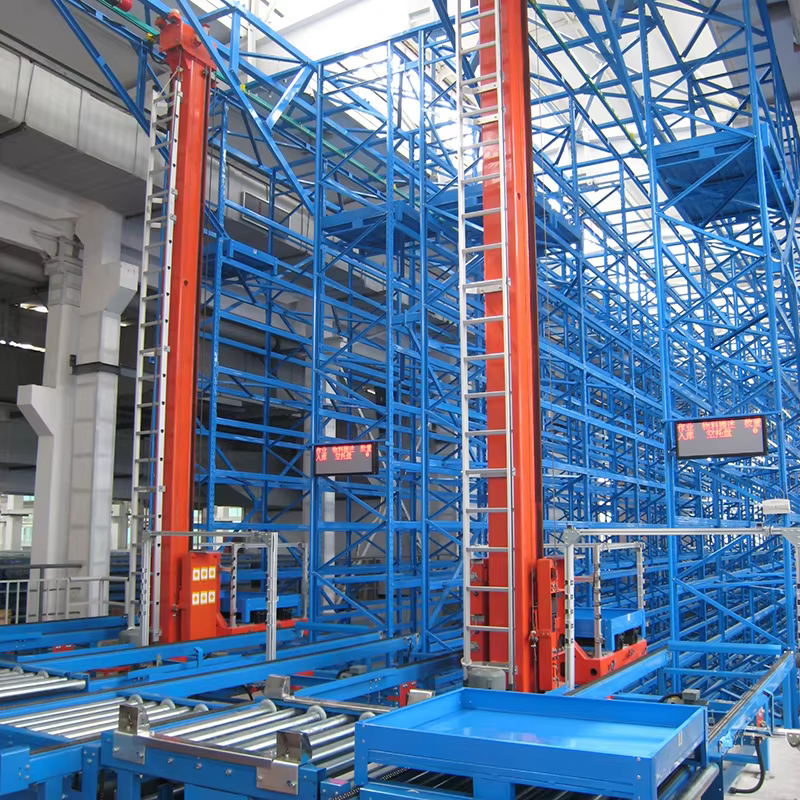 High Sku Volume Aerospace Industrial ASRS Automatic Stacking Cranes Stacker Crane Warehouse Automatic Storage Racking Systems