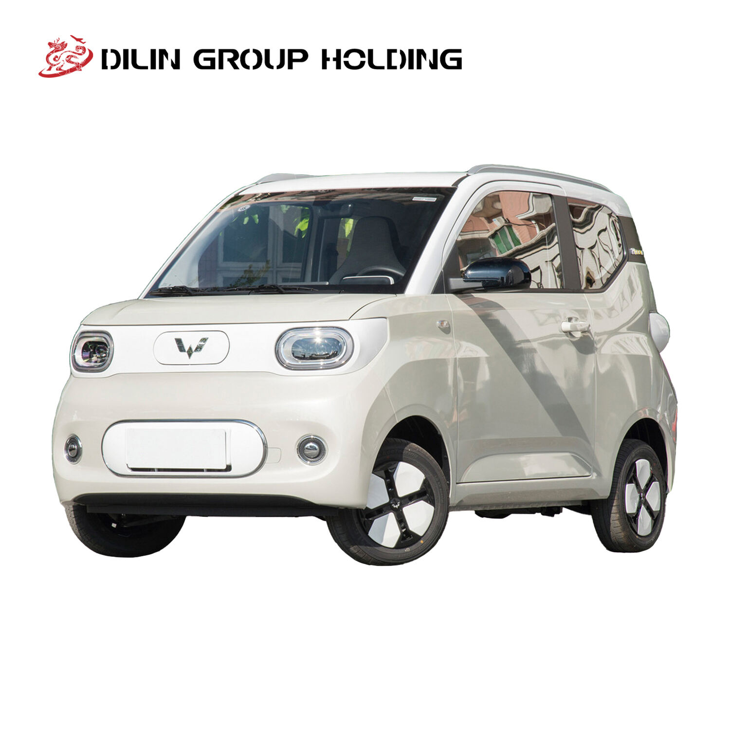 2024 High Quality Wu Ling Hong Guang Mini EV, Left-Hand Drive 4 Seats Intelligent Pure Electric Vehicle, Mini Hatchback Car