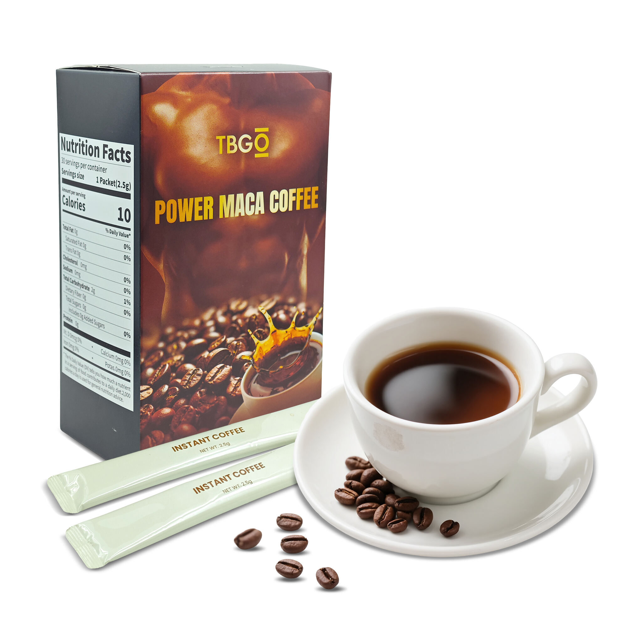 Polvere di Caffè Istantaneo Maca e Lions Mane Migliora Rapidamente la Concentrazione