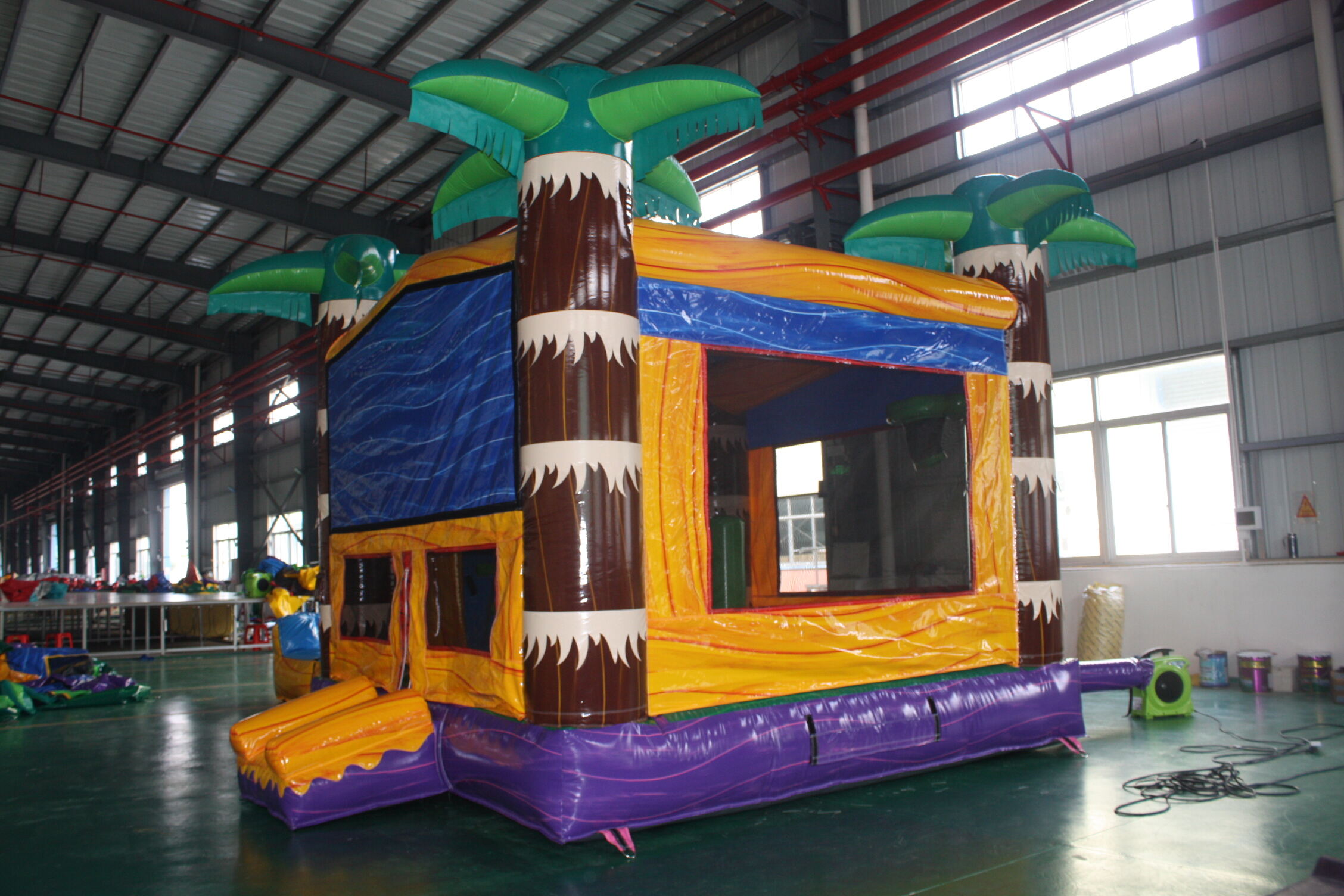 New-Color Dry-Wet Inflatable Combo - Backyard Play Center for Kids Summer Party