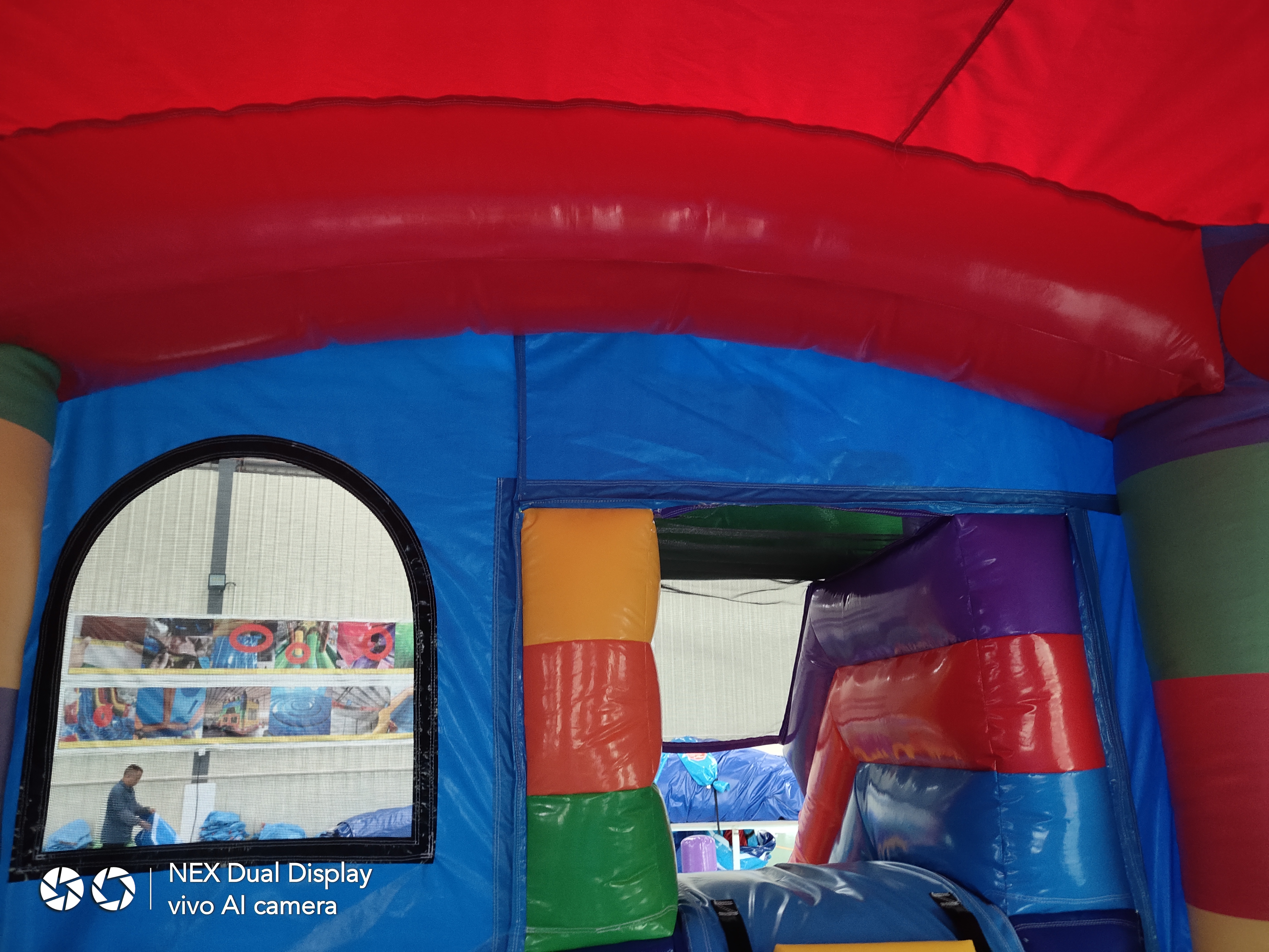 Tall Building Block Themed Inflatable Slide Combo for Kids’ Block Parties