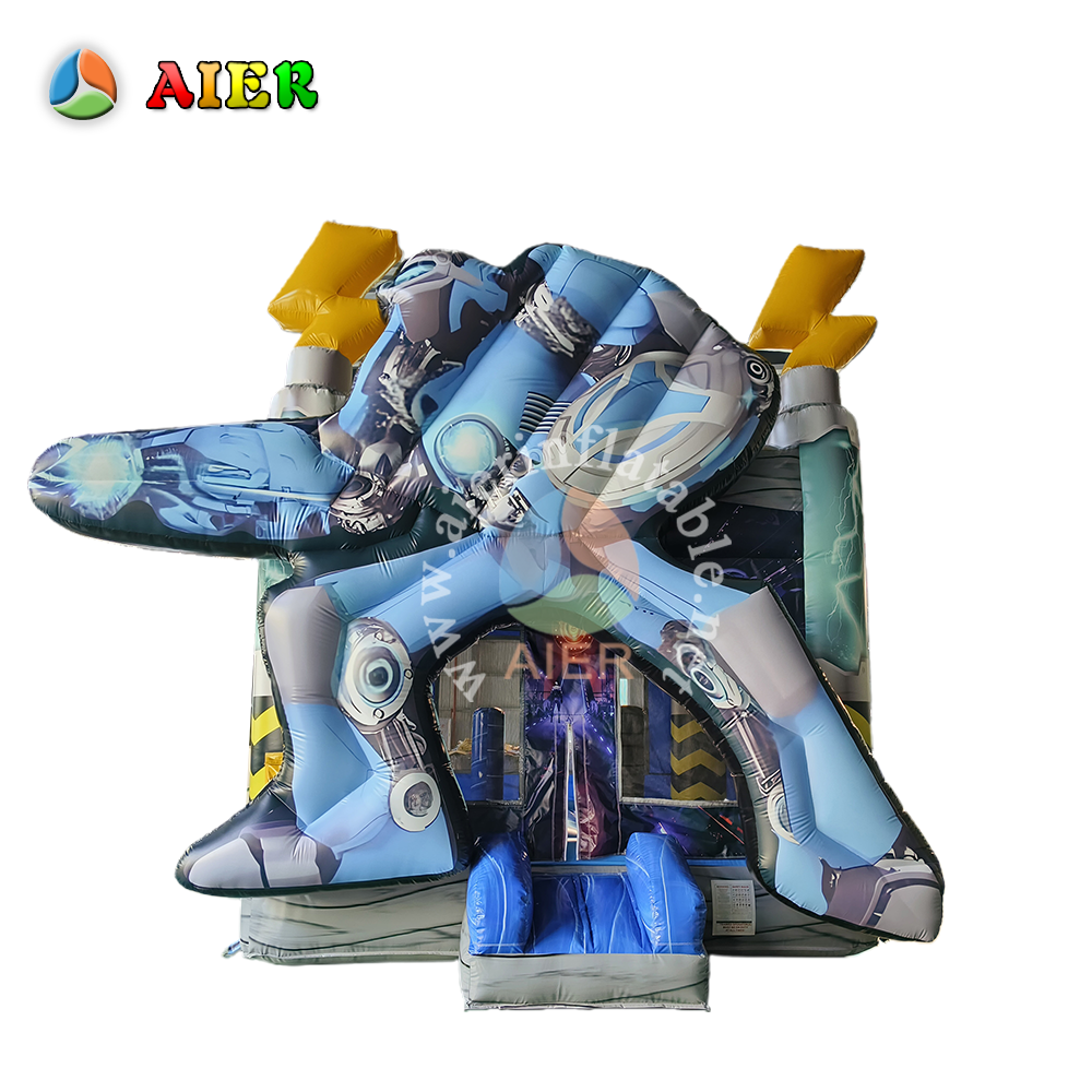 Family-Friendly Mecha Robot Inflatable Bounce House for Backyard Sci-Fi Play