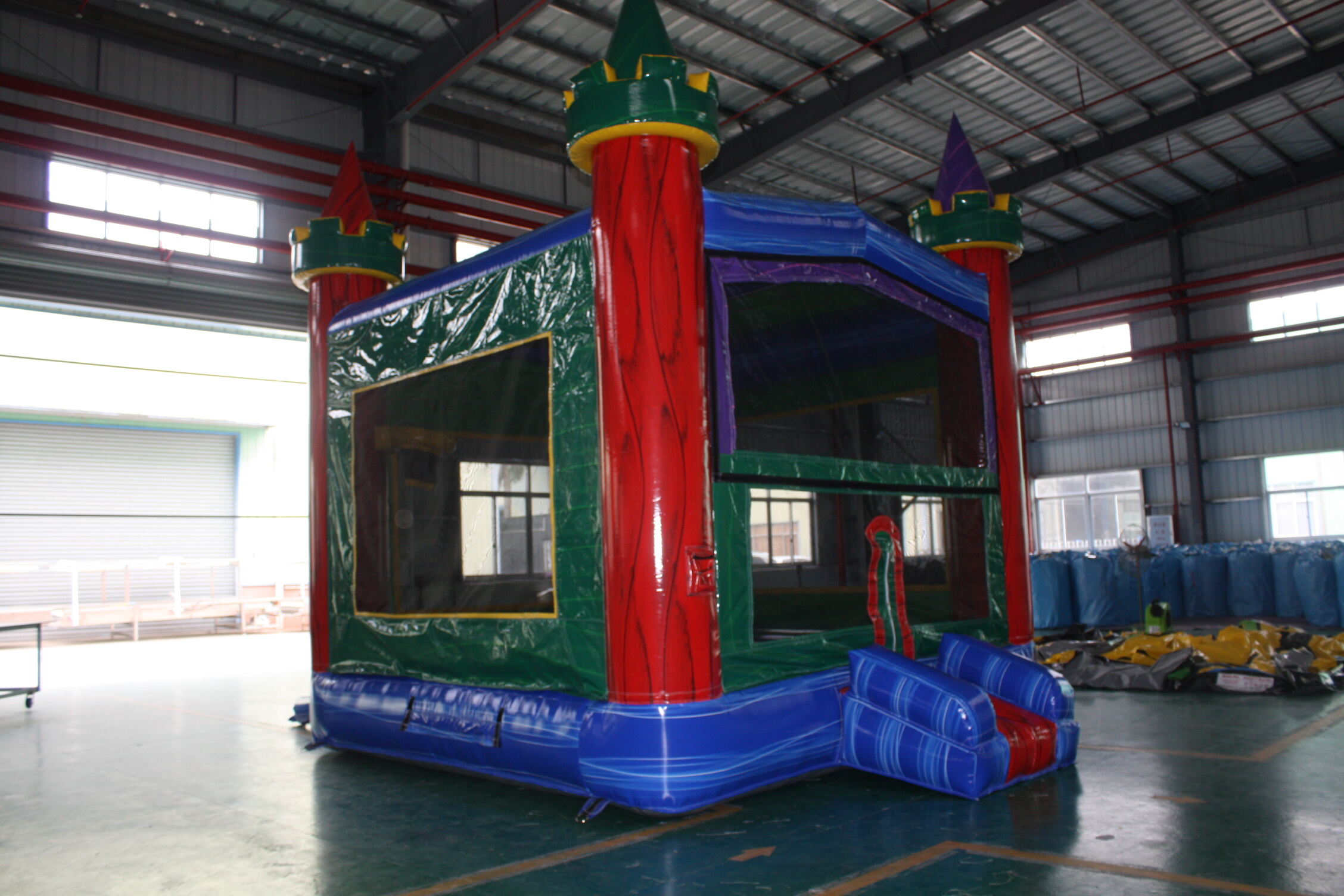 In-Stock Multi-Color Iridescent Inflatable Bounce Bed - Backyard Rainbow Party & Kids’ Magical Playtime Toy