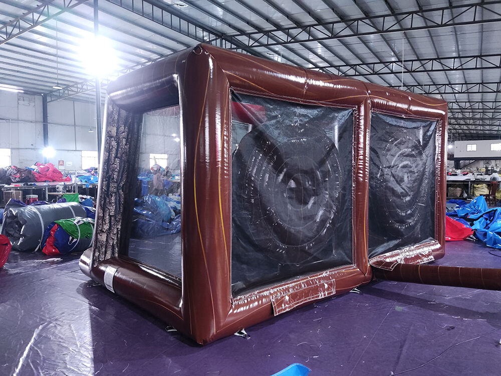 Adult Gathering Dual-Lane Inflatable Axe Throwing Bounce Back Target Game