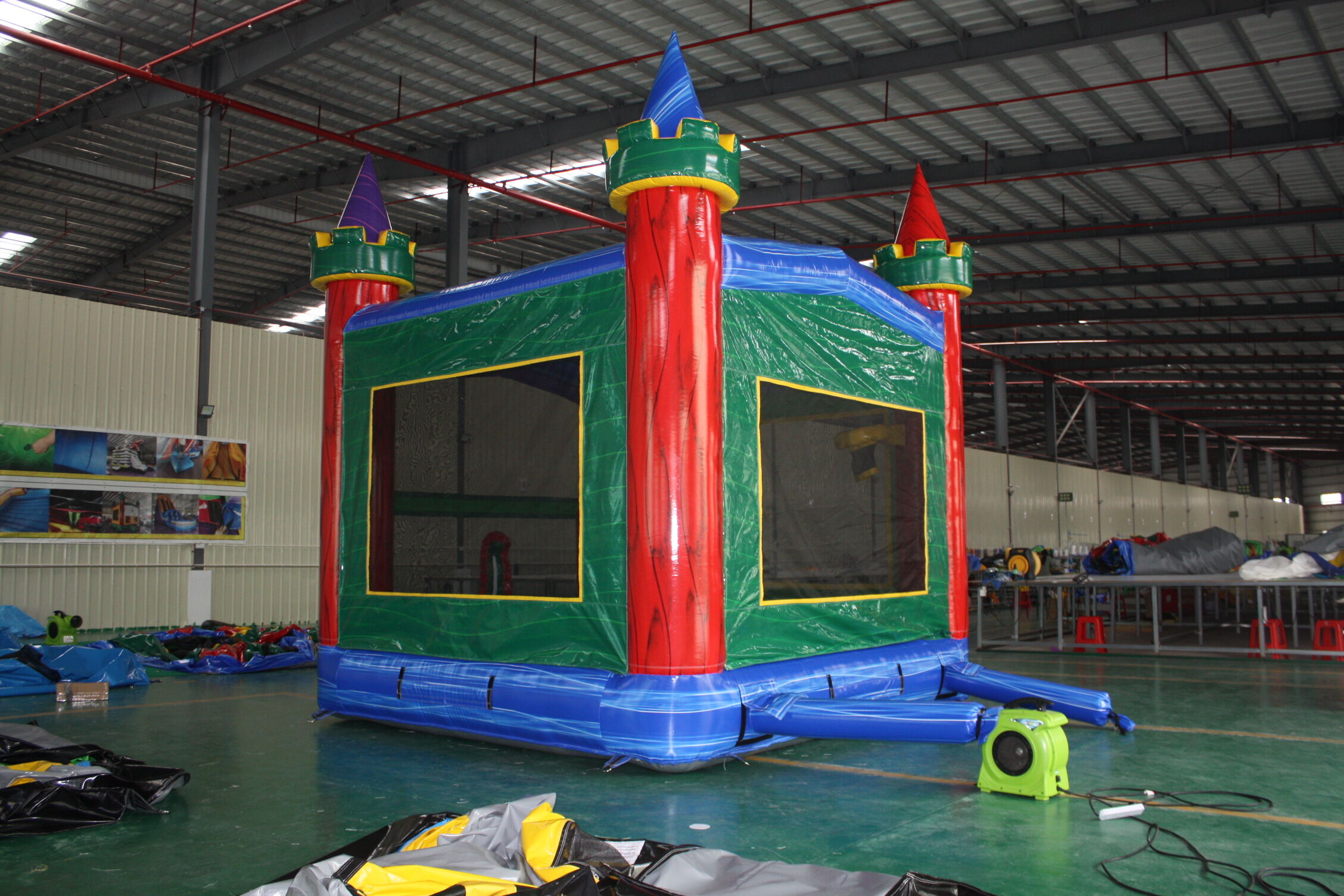 In-Stock Multi-Color Iridescent Inflatable Bounce Bed - Backyard Rainbow Party & Kids’ Magical Playtime Toy