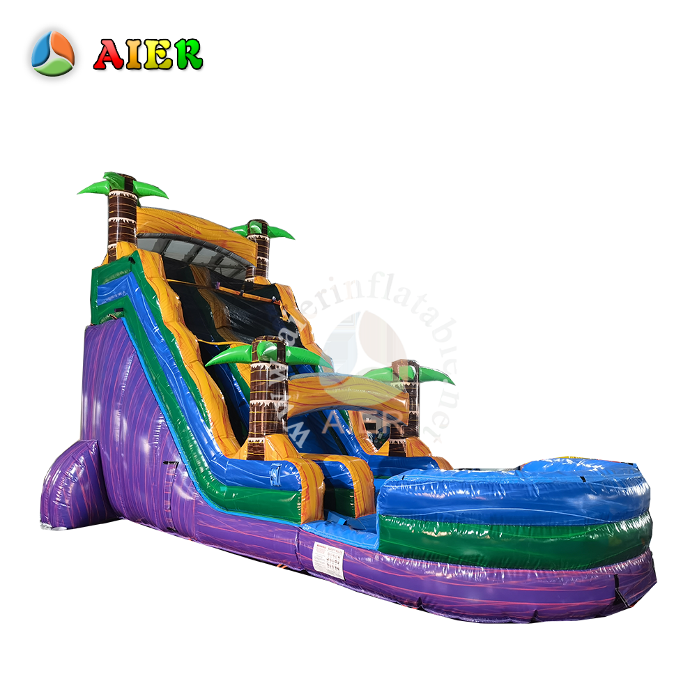In-Stock Iridescent Purple Single Inflatable Water Slide - Wholesale Clearance for Event Rentals