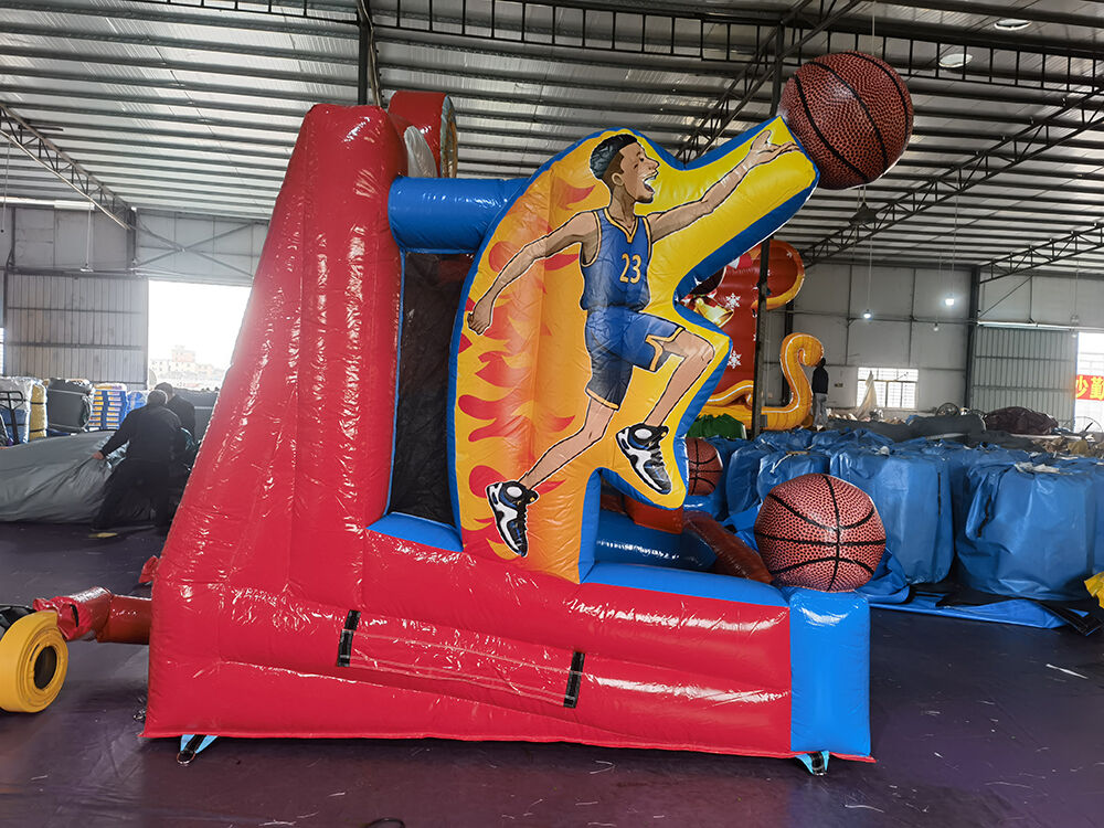 Dual-Hoop Competitive Basketball Inflatable Challenge Game