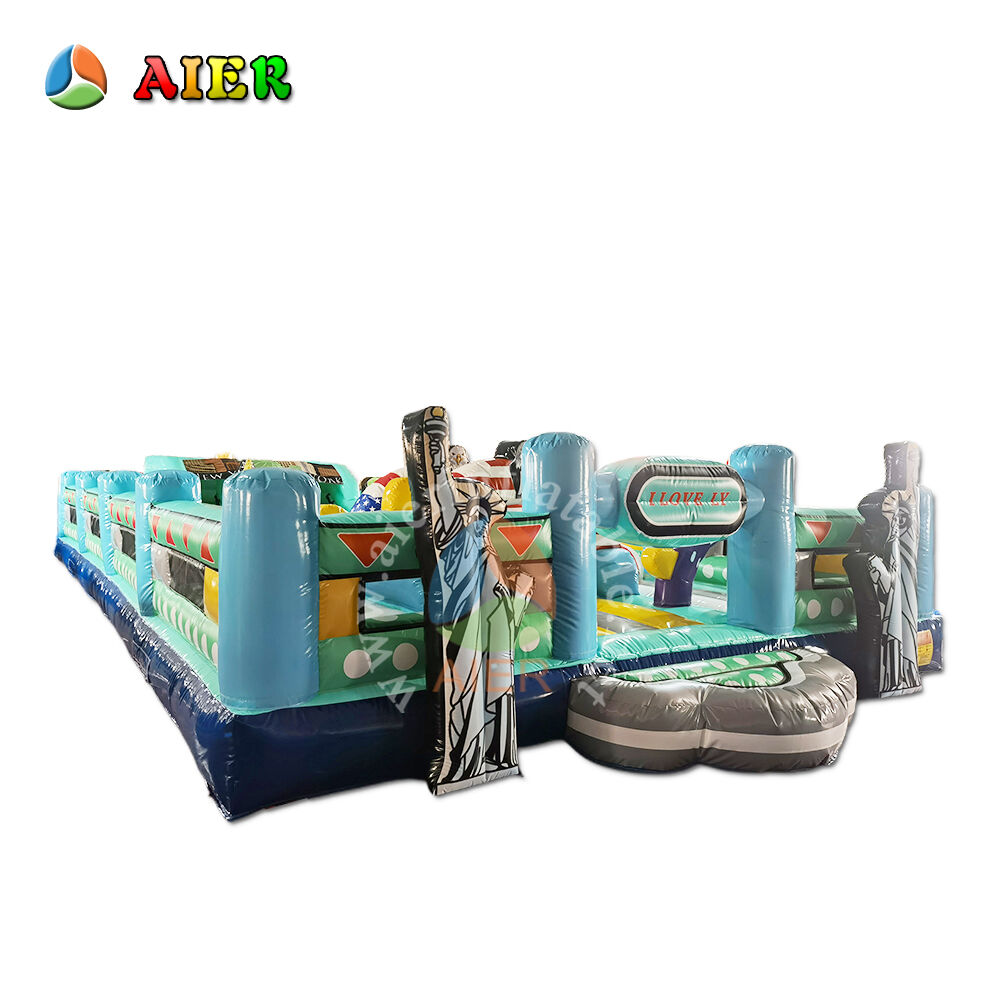 Komercialni napihljivi otroški igralni park z znanimi zgradbami New Yorka za dogodke in najem turistom